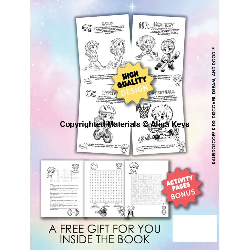 Abc Alphabet Of Sports Coloring Book For Kids Books