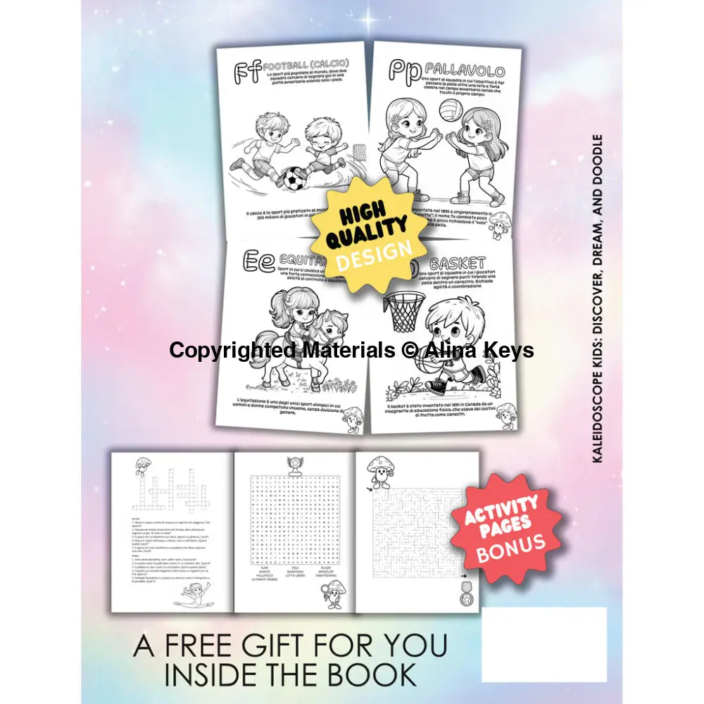 Abc Alphabet Of Sports Coloring Book For Kids Books