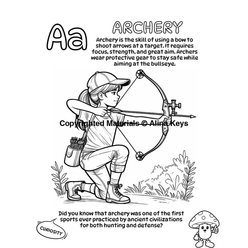 Abc Alphabet Of Sports Coloring Book For Kids Books