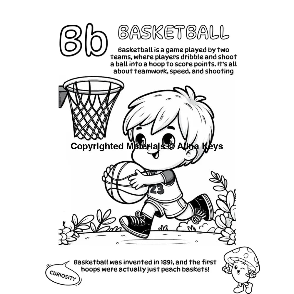 Abc Alphabet Of Sports Coloring Book For Kids Books