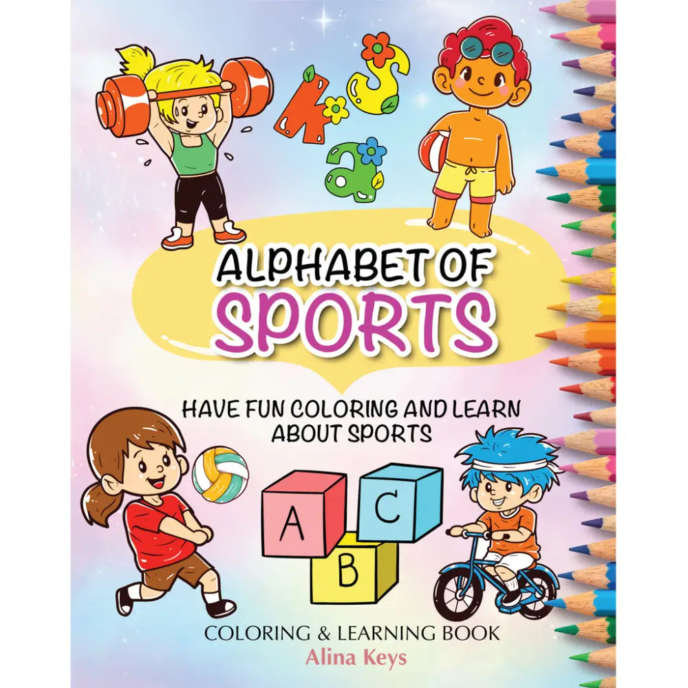 Abc Alphabet Of Sports Coloring Book For Kids Eng- English Books