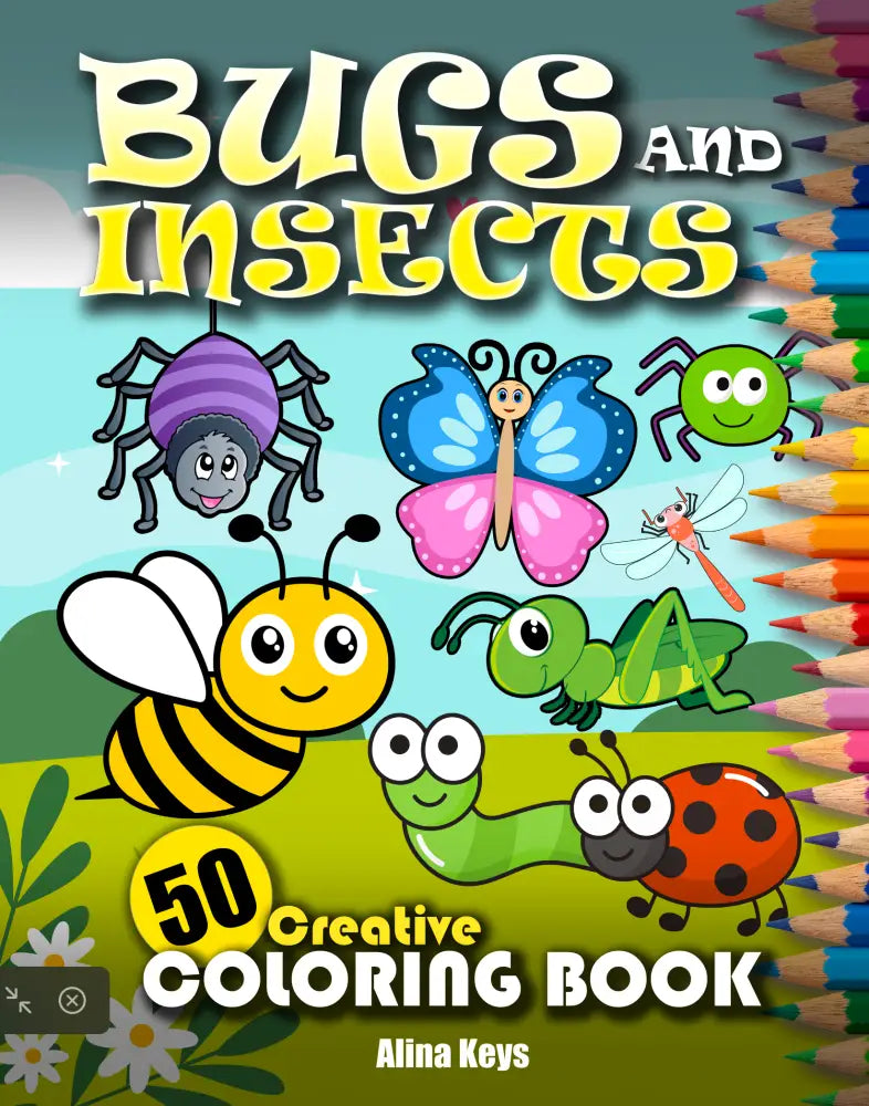 Bugs - Coloring Book For Toddlers. 50 Simple Fun And Easy Designs | Butterfly Bee Ladybug Dragonfly