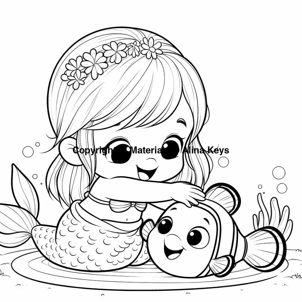 little mermaid coloring pages