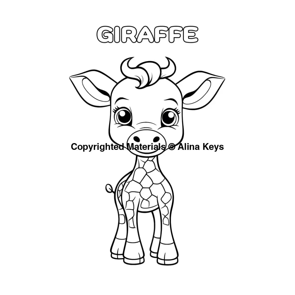 Giraffe Coloring Page for Kids