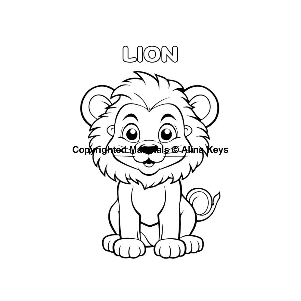 Lion Coloring Page for Kids