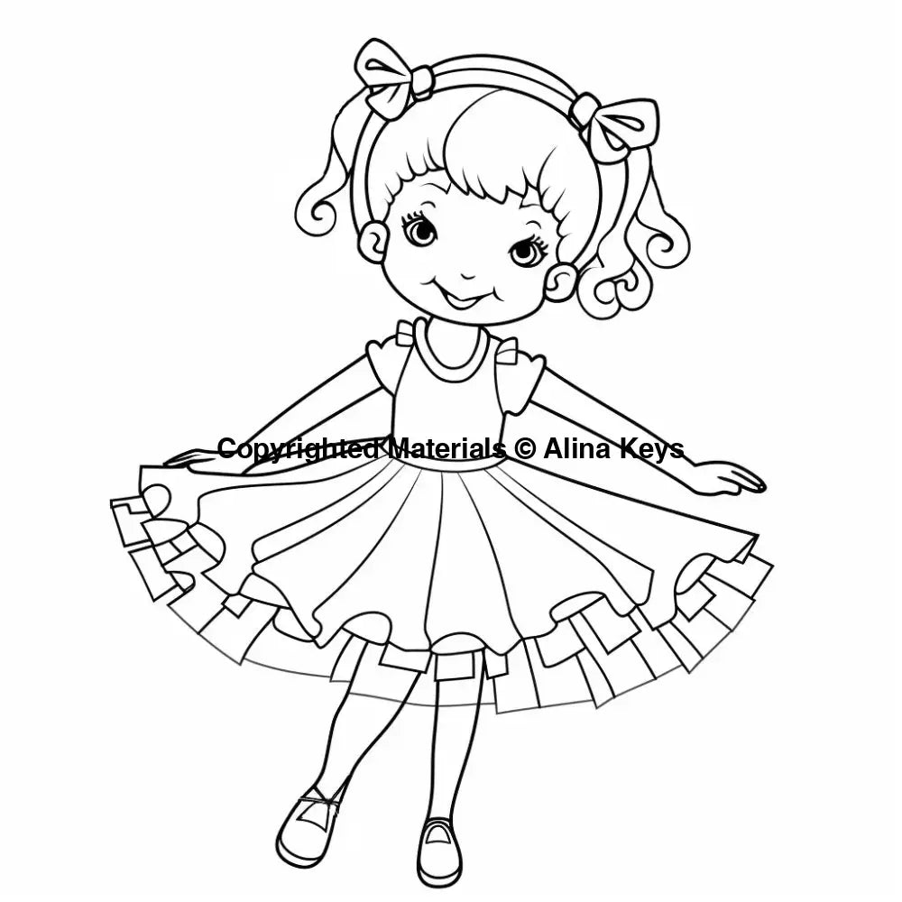 young girl ballet dancing coloring pages