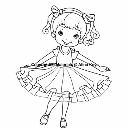 young girl ballet dancing coloring pages