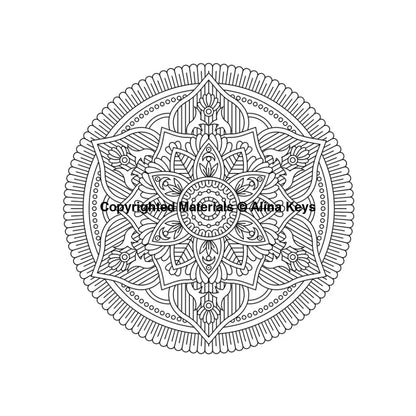 Easy Mandala Shapes - Mindfulness Coloring Book For Adults & Teens Relaxation Books