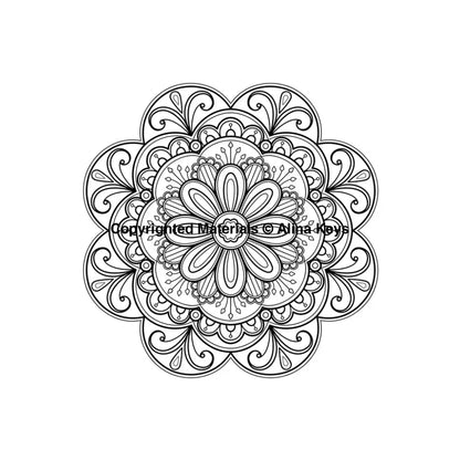 Easy Mandala Shapes - Mindfulness Coloring Book For Adults & Teens Relaxation Books