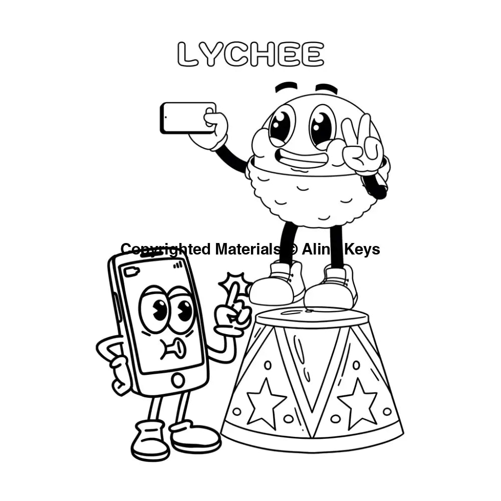 Lychee Coloring Page