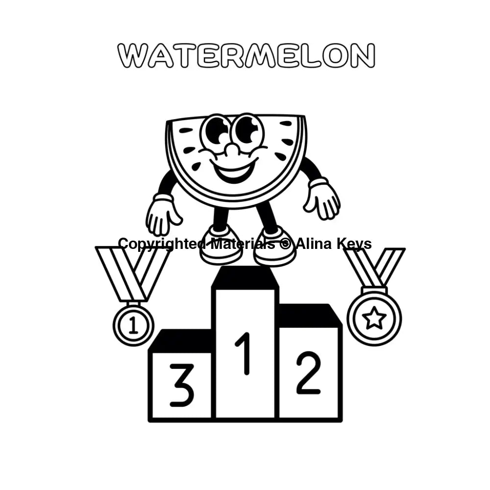 Watermelon Coloring Page