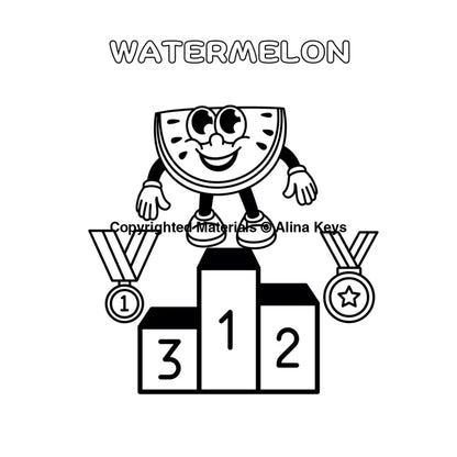 Watermelon Coloring Page