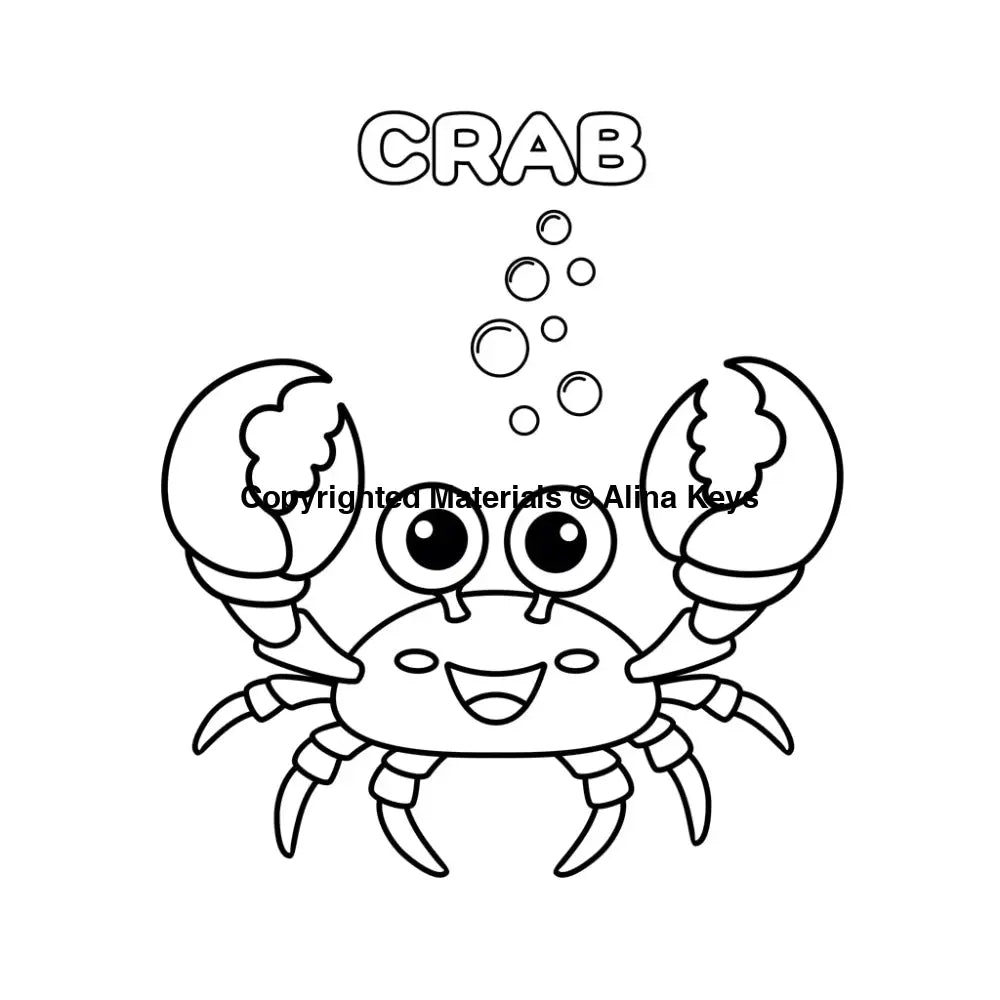 Crab Coloring Pages