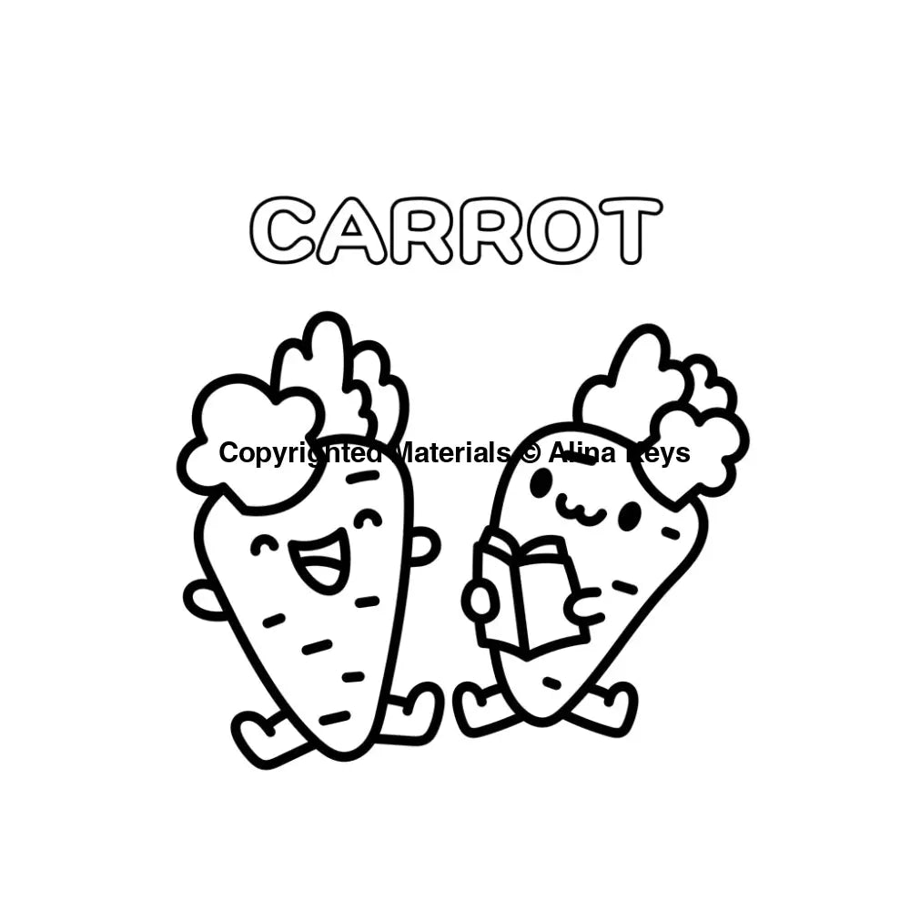 Carrot Coloring Page