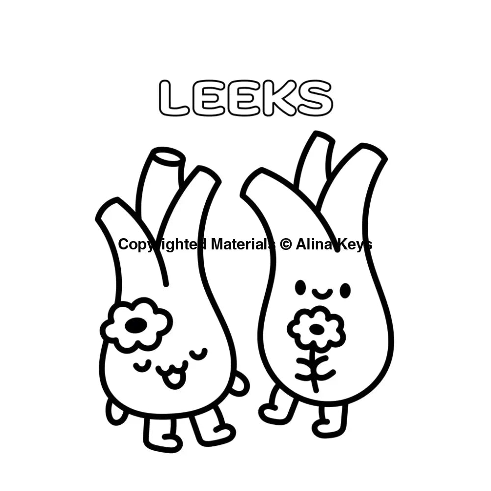 Leeks Coloring Page