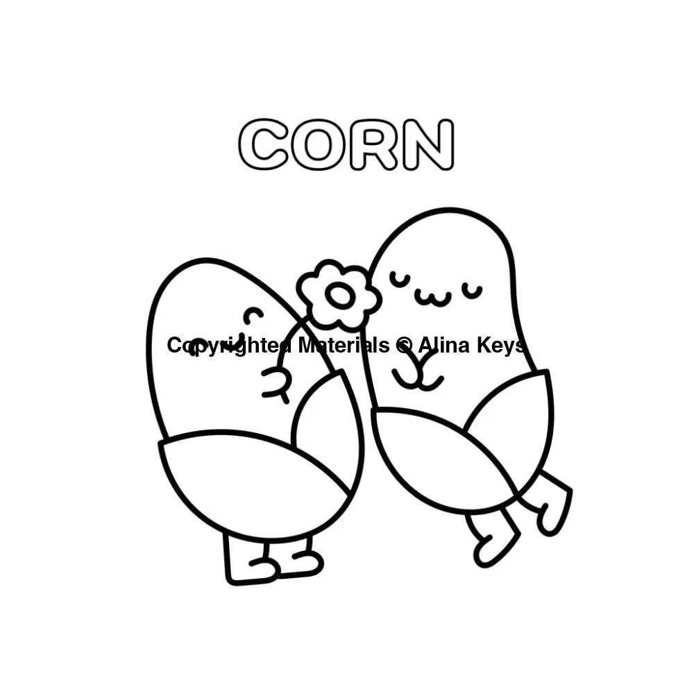 Corn Coloring Page