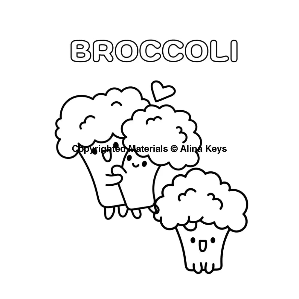 Broccoli Coloring Page