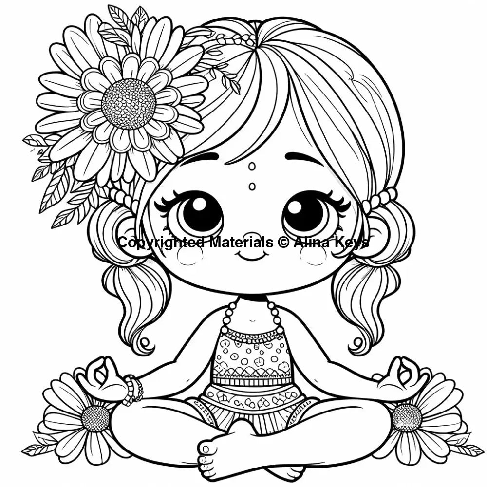 easy pose sukhasanayoga coloring pages women