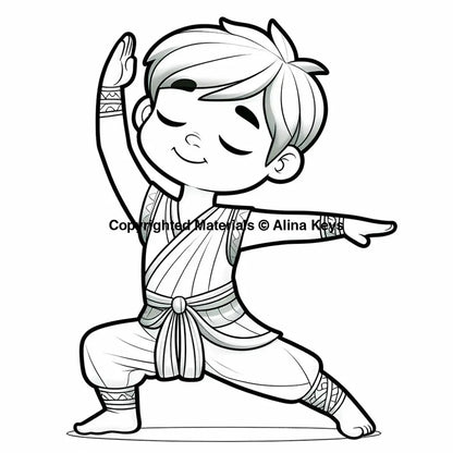 reverse warrior viparita virabhadrasana yoga coloring pages